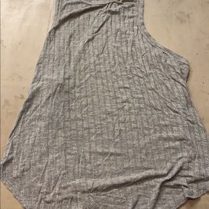 Grey knit tank top